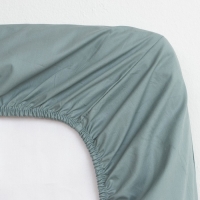 Простыня на резинке "Этель" 160х200х25 см, бирюзовый, 100% хлопок, перкаль Простыня на резинке "Этель" 160х200х25 см, бирюзовый, 100% хлопок, перкаль