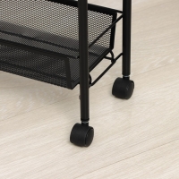 Этажерка на колёсиках &laquo;Ладья 1К&raquo;, 3 яруса, 44&times;17&times;75,5 см, цвет чёрный