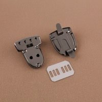 Застёжка для сумки, 4 × 3 см, цвет чёрный никель Застёжка для сумки, 4 × 3 см, цвет чёрный никель