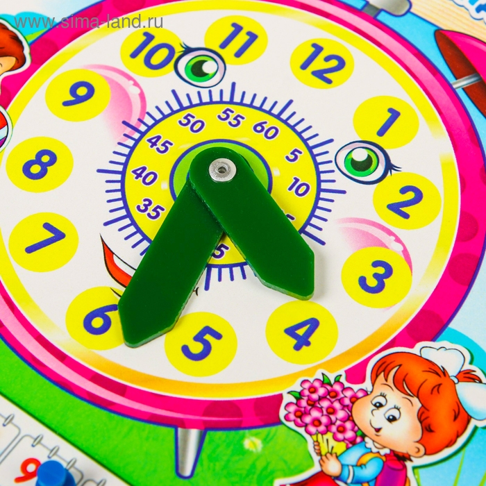 Календарь обучающий &laquo;Весёлые часы&raquo;, из дерева