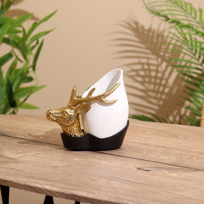 Ваза Ваза "Олень" алюминий 14х6,5х14 см