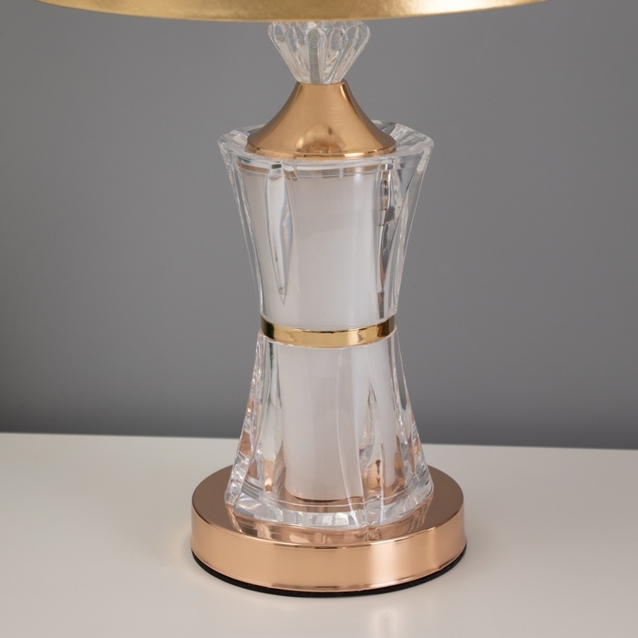 Лампа настольная Лампа настольная "Лусия" 1х40Вт Е27 1х3Вт LED золото 25х25х45см