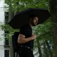 Зонт складной Basic, черный Зонт складной Basic, черный