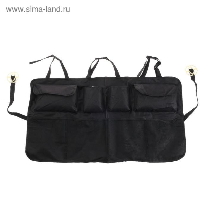 Органайзер на заднее сиденье, 86 х 40 см, 8 карманов, черный Органайзер на заднее сиденье, 86 х 40 см, 8 карманов, черный