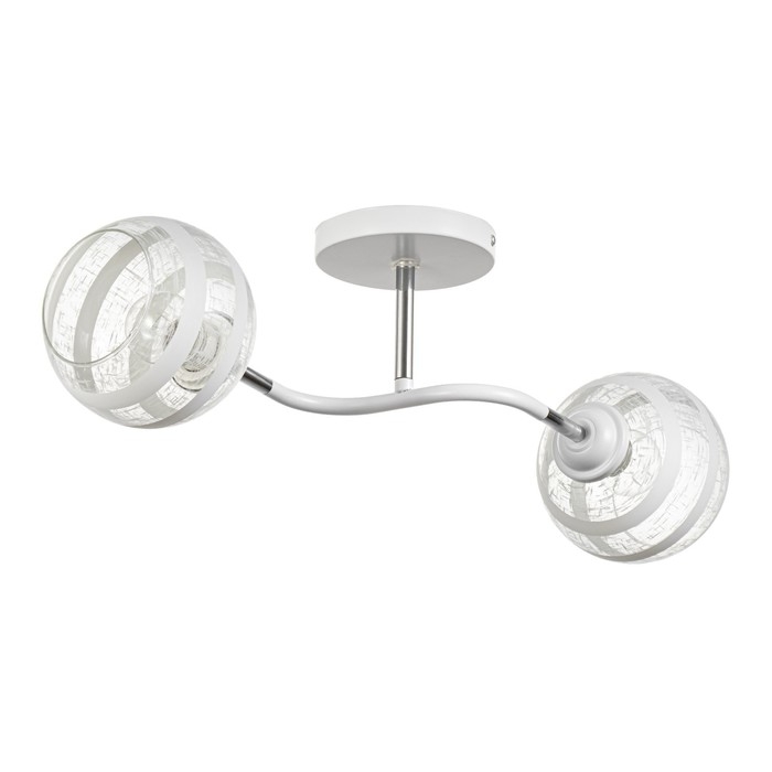 Люстра Люстра "Офелия" 2хЕ27 40Вт бело-хромовый 48х26х27 см BayerLux