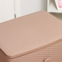 Комод 4-х секционный &laquo;Плетёнка&raquo;, цвет какао