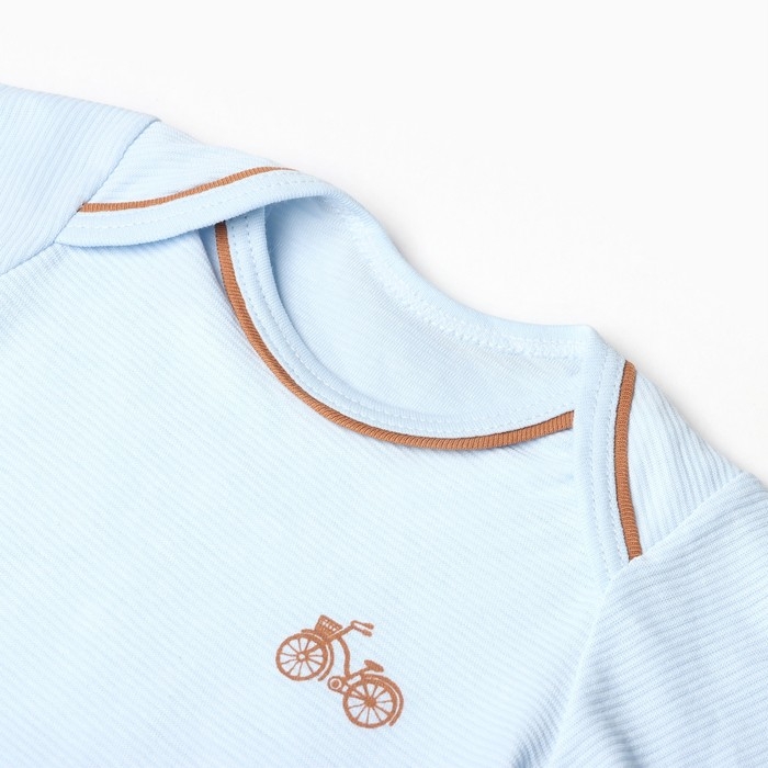 Комплект детский (3 предмета), цвет голубой, рост 62 см