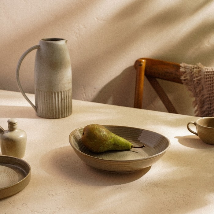 Тарелка глубокая фарфоровая SL Home «Песчаный бриз», 1,3 л, 26×24×6 см, цвет бежевый Тарелка глубокая фарфоровая SL Home «Песчаный бриз», 1,3 л, 26×24×6 см, цвет бежевый