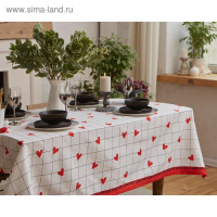 Скатерть "Этель" Love is 149х220см, 100% хлопок, саржа 190 г/м2 Скатерть "Этель" Love is 149х220см, 100% хлопок, саржа 190 г/м2