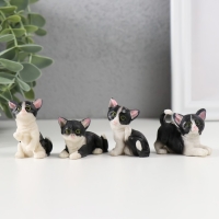 Сувенир полистоун "Чёрно-белый котёнок" МИКС 2,2х3х4,4 см