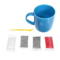 Декор кружки полимерной глиной на новый год «Зайка в шапочке», 300 мл, новогодний набор для творчества Декор кружки полимерной глиной на новый год «Зайка в шапочке», 300 мл, новогодний набор для творчества