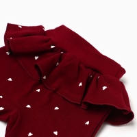 Ползунки детские "Мишка", цвет бордовый, рост 62 Ползунки детские "Мишка", цвет бордовый, рост 62