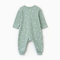 Комбинезон детский с закрытыми ножками "Лисичка", цвет ментол, рост 68