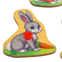 Рамка - вкладыш «Учим лесных животных», 5 элементов Рамка - вкладыш «Учим лесных животных», 5 элементов