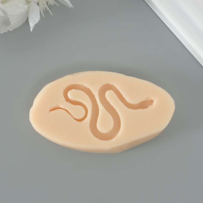 Новогодний молд силикон Новогодний молд силикон "Змея ползет" 0,3х5,6х3,1 см