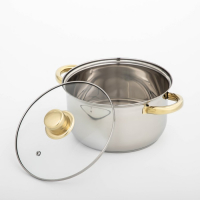 Кастрюля из нержавеющей стали с крышкой Доляна «Роскошь», 3 л, d=20 см Кастрюля из нержавеющей стали с крышкой Доляна «Роскошь», 3 л, d=20 см