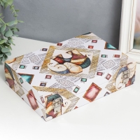 Шкатулка дерево "Маленький индийский слонёнок" кожзам 5,5х24х17 см