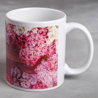 Кружка сублимация "Анна" цветы, 320 мл, с нанесением Кружка сублимация "Анна" цветы, 320 мл, с нанесением