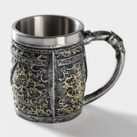 Кружка из нержавеющей стали «Череп. Хэллоуин», 400 мл, цвет серебряный Кружка из нержавеющей стали «Череп. Хэллоуин», 400 мл, цвет серебряный