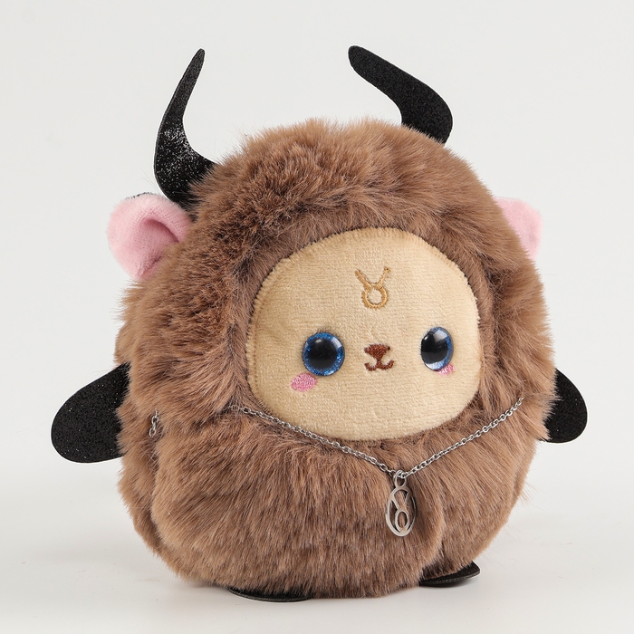 Мягкая игрушка &laquo;Зодиаки: Телец&raquo;, с кулоном, 17 см