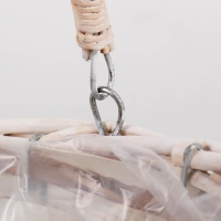 Кашпо &laquo;Цветы&raquo;, с ручкой, бежевое, 24х15х9/15 см