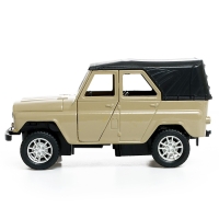 Машина металлическая УАЗ Hunter, инерция, 1:32, свет и звук, цвет бежевый Машина металлическая УАЗ Hunter, инерция, 1:32, свет и звук, цвет бежевый