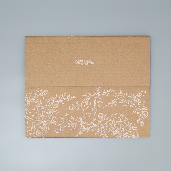 Коробка подарочная складная с PVC-окном, упаковка, &laquo;Цветы &raquo;, 14 х 35 х 14 см