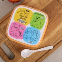 Ланч-бокс с ложкой &laquo;Кот&raquo;, 400 мл