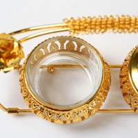 Набор сахарниц «Бонжур», с ложками на подставке, цвет золотой Набор сахарниц «Бонжур», с ложками на подставке, цвет золотой