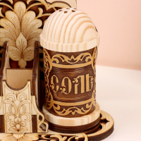 Набор для специй &laquo;Узор&raquo;, 14&times;11&times;10 см, береста