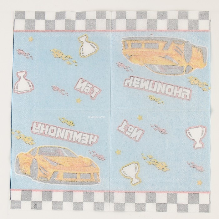 Салфетки бумажные 25*25см Салфетки бумажные 25*25см "Тачки" (набор 20 шт)