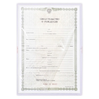 Папка для свидетельства о рождении &laquo;Первый документ&raquo;, А5.