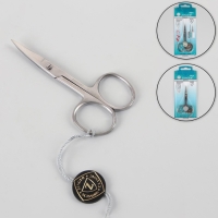 Ножницы маникюрные, загнутые, широкие, 9 см, на блистере, цвет серебристый, В-116-S-SH Ножницы маникюрные, загнутые, широкие, 9 см, на блистере, цвет серебристый, В-116-S-SH