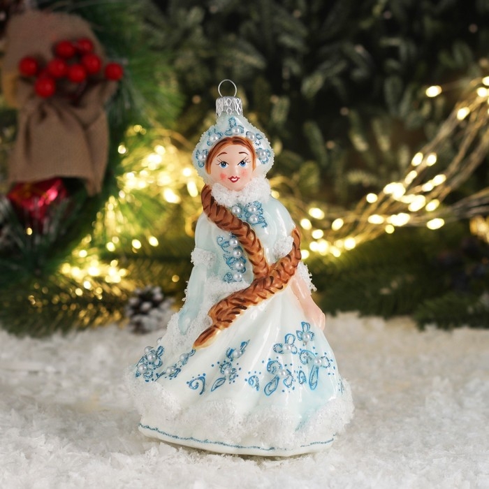 Елочное украшение Елочное украшение "Снегурочка с косами" 17,50 см