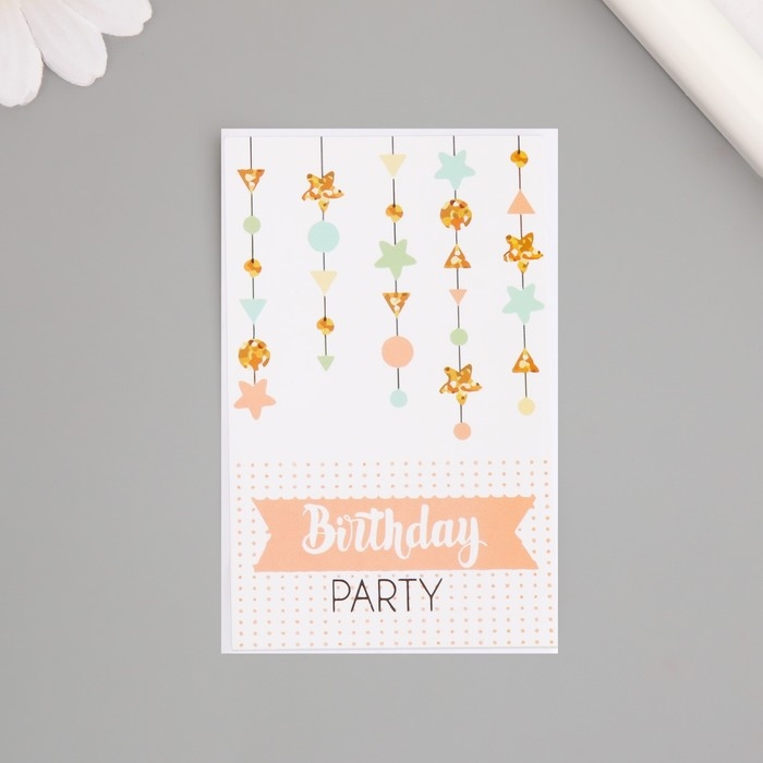 Наклейка бумага Наклейка бумага "Вечеринка. Гирлянды" набор 50 шт 8х5 см