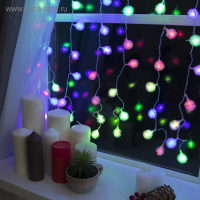 Гирлянда «Занавес» 2 × 1.5 м с насадками «Ёжики», IP20, прозрачная нить, 360 LED, свечение мульти (RG/RB), мигание, 220 В Гирлянда «Занавес» 2 × 1.5 м с насадками «Ёжики», IP20, прозрачная нить, 360 LED, свечение мульти (RG/RB), мигание, 220 В