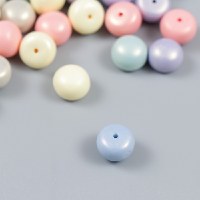 Бусины с несквозным отверстием "Сплюснутый шар. Матовый" перламутр набор 20 гр 0,7х1х1 см