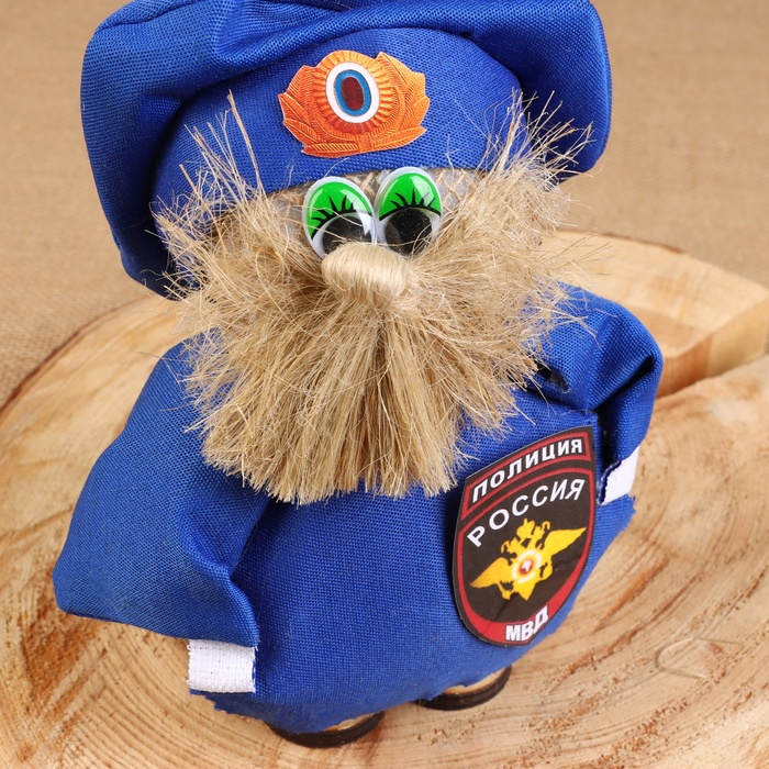 Оберег &laquo;Домовой Нафаня&raquo;, полицейский, 15 см, микс