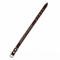 Ошейник кожаный на синтепоне "Ёж", 56 х 2.5 см, ОШ 35-45 см, коричневый Ошейник кожаный на синтепоне "Ёж", 56 х 2.5 см, ОШ 35-45 см, коричневый