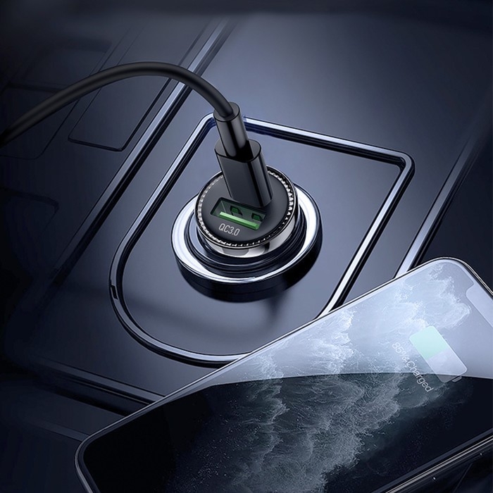 Автомобильное зарядное устройство Hoco Z44, Type-C PD 20 Вт, USB QC3.0 18 Вт, 3 А, черный Автомобильное зарядное устройство Hoco Z44, Type-C PD 20 Вт, USB QC3.0 18 Вт, 3 А, черный