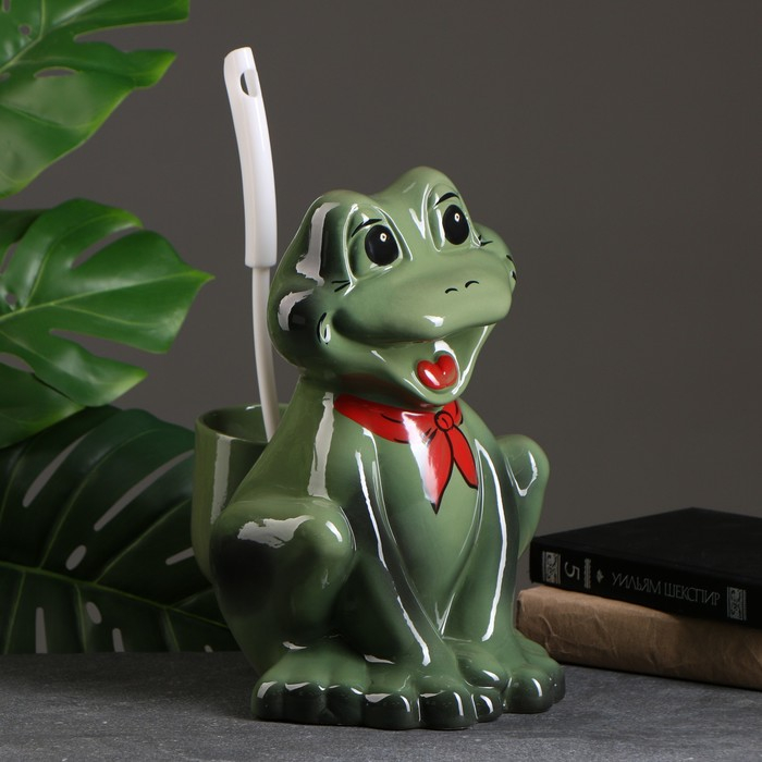 Подставка под ёрш Подставка под ёрш "Лягушка", с ёршиком