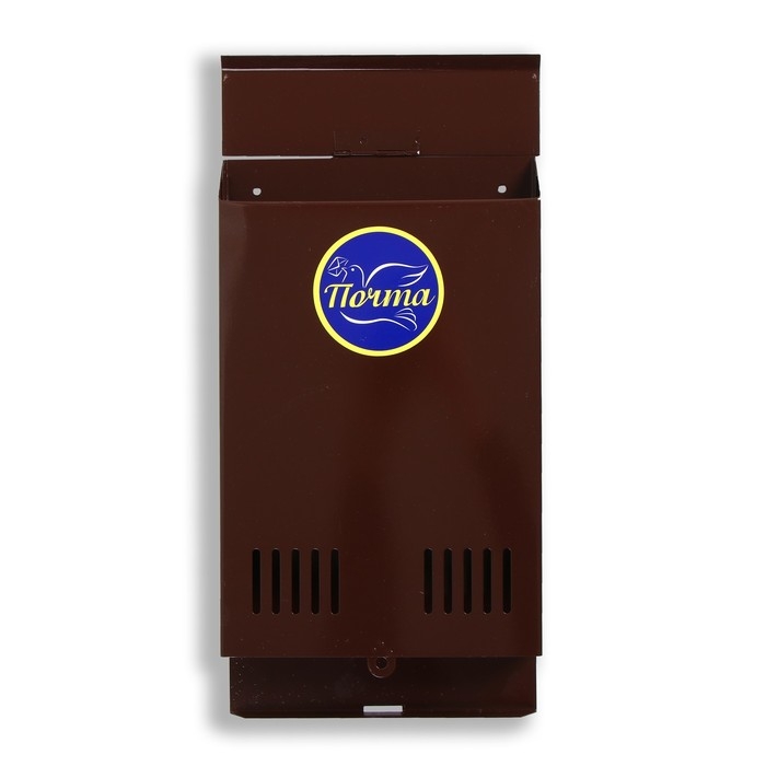 Ящик почтовый без замка (с петлёй), вертикальный, коричневый Ящик почтовый без замка (с петлёй), вертикальный, коричневый