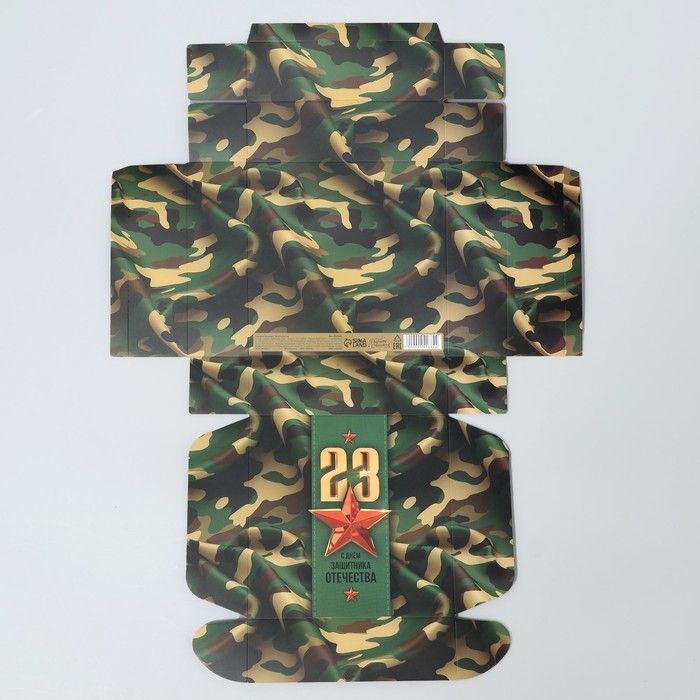 Коробка подарочная складная, упаковка, &laquo;Отечество&raquo;, 16.5 х 16.5 х 5 см