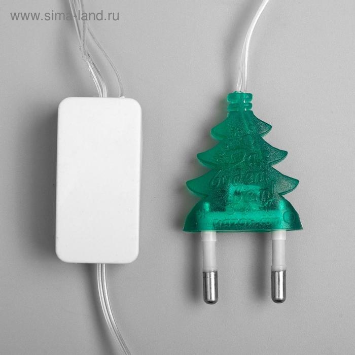 Гирлянда «Нить» 5 м с насадками «Шишки сосновые», IP20, прозрачная нить, 20 LED, свечение мульти (RG/RB), мигание, 220 В Гирлянда «Нить» 5 м с насадками «Шишки сосновые», IP20, прозрачная нить, 20 LED, свечение мульти (RG/RB), мигание, 220 В