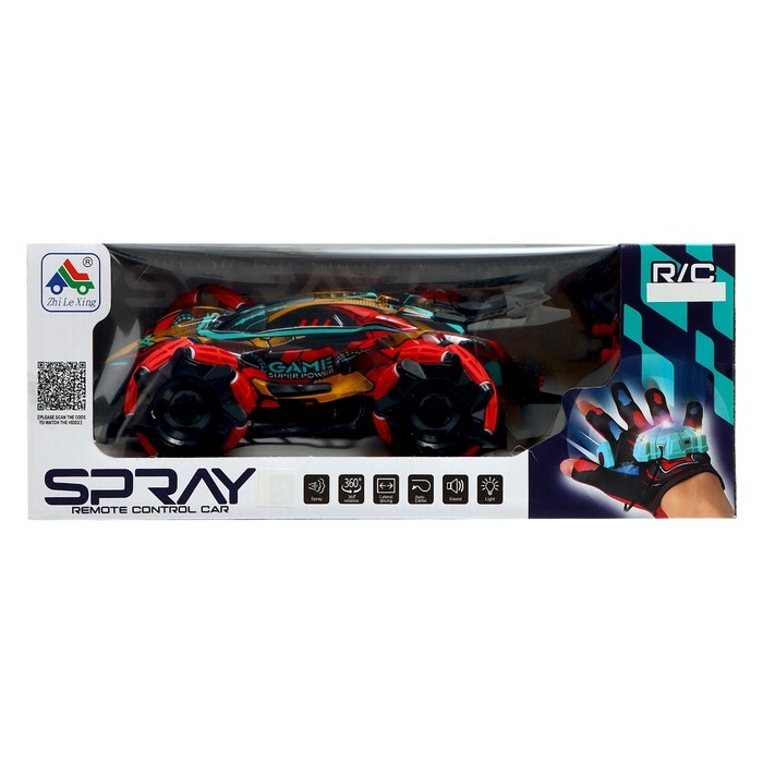 Машина радиоуправляемая &laquo;Гоночная&raquo;, работает от аккумулятора, эффект дыма, световые эффекты, цвет красный