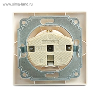 Розетка Smartbuy "Венера", 16 А, одноместная, скрытая, с з/к, белая