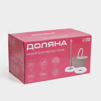 Швабра с отжимом и ведро на колёсиках с пластиковой центрифугой Доляна, 14 л, швабра, запасная насадка из микрофибры, цвет МИКС Швабра с отжимом и ведро на колёсиках с пластиковой центрифугой Доляна, 14 л, швабра, запасная насадка из микрофибры, цвет МИКС