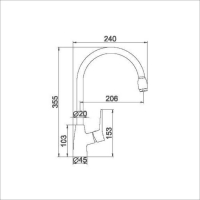 Смеситель для раковины Accoona A55300F, однорычажный, высокий излив, латунь, черный