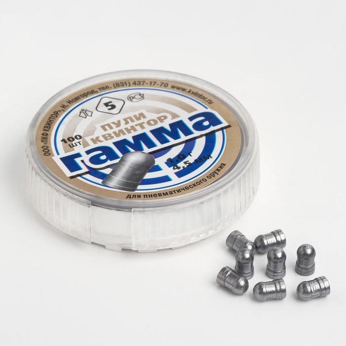 Пули для пневматики Пули для пневматики "Гамма" круглоголовые, кал. 4,5мм, 1гр, 100шт