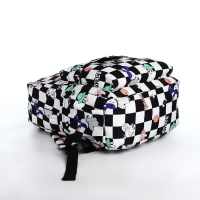 Рюкзак школьный из текстиля на молнии, 3 кармана, цвет чёрный Рюкзак школьный из текстиля на молнии, 3 кармана, цвет чёрный